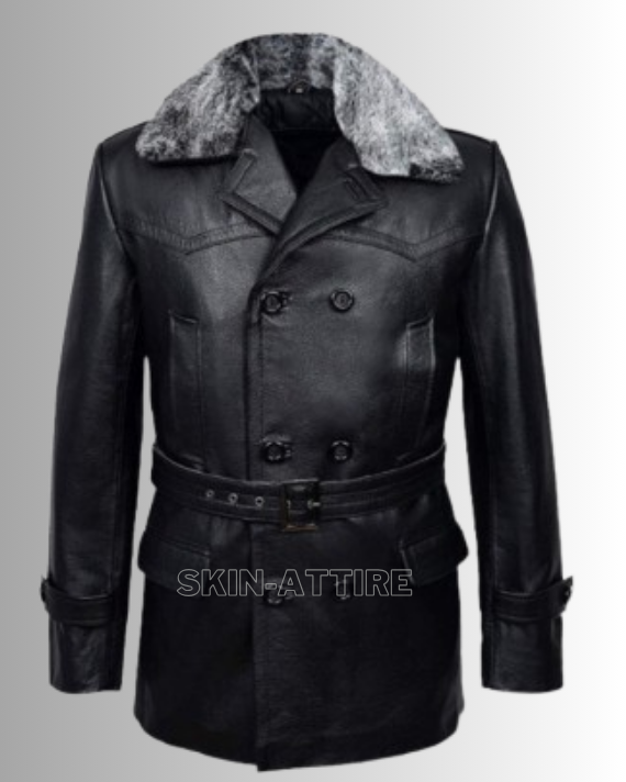 MEN’S MILITARY LEATHER COAT