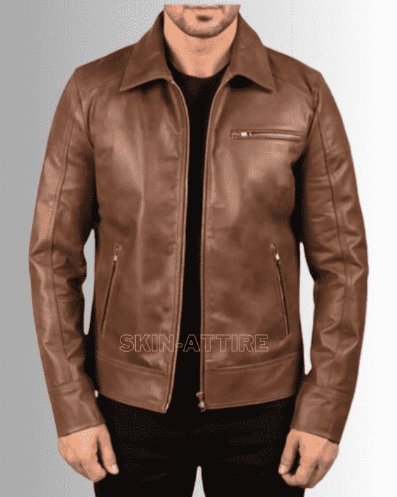 Men's Brown Leather Jacket