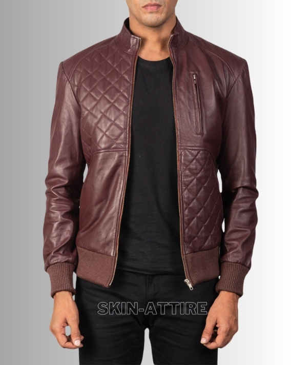 Classic Vintage Cowhide Leather Jacket for Men