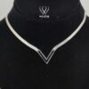 V-Shaped Silver Necklace