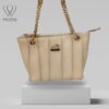 Elegant Beige Quilted Tote Bag