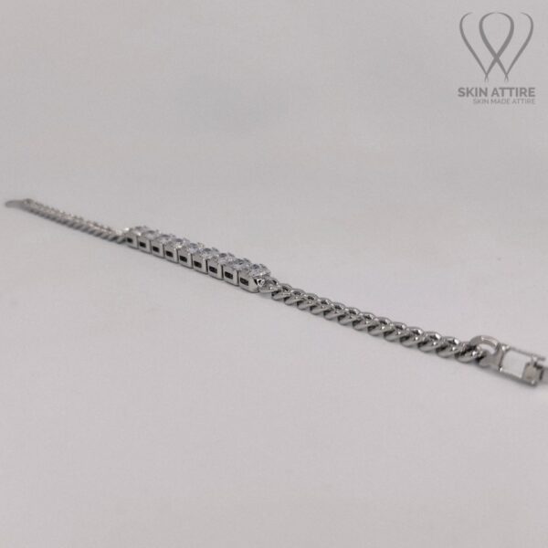 Crystal Luxe Silver Link Bracelet