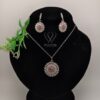 Radiant Bloom Silver Pendant Set