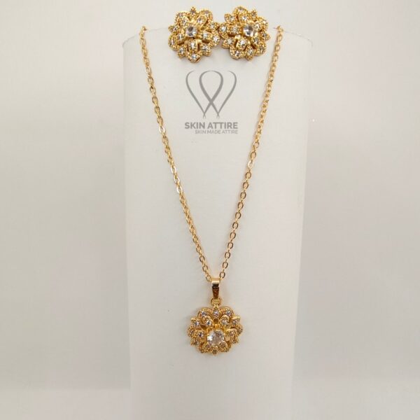 Royal Bloom Pendant & Earring Set