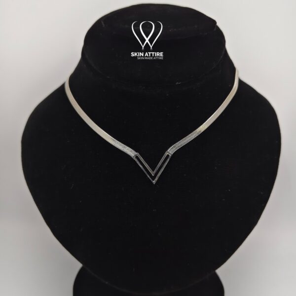V-Shaped Silver Necklace