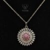 Radiant Bloom Silver Pendant Set