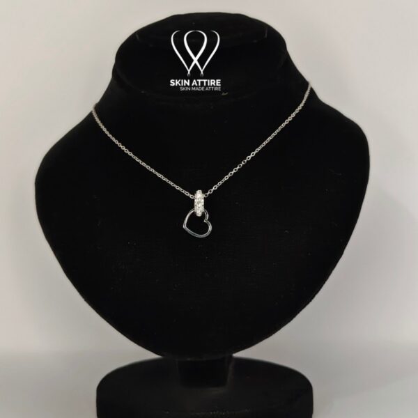 Elegant Silver Heart Necklace
