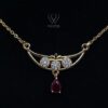 Aurelia Ruby Drop Necklace