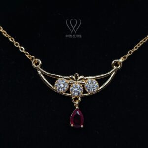 Aurelia Ruby Drop Necklace