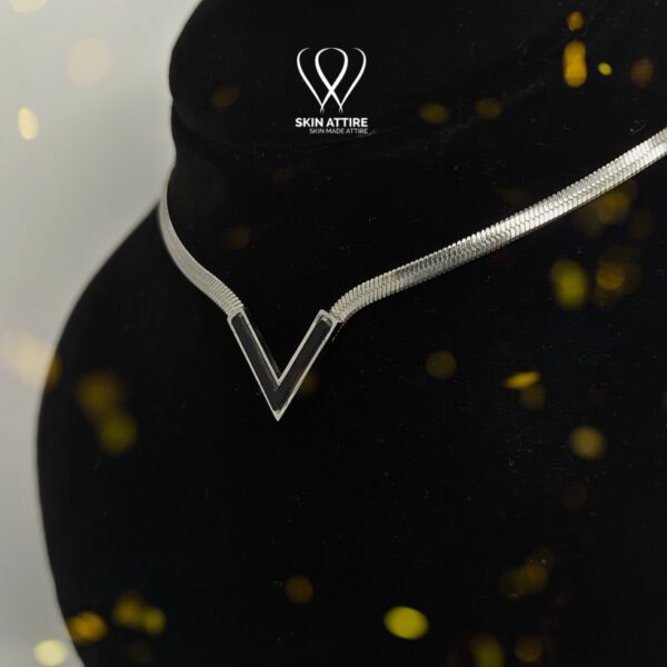 V-Shaped Silver Necklace