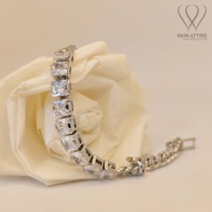 Crystal Luxe Silver Link Bracelet