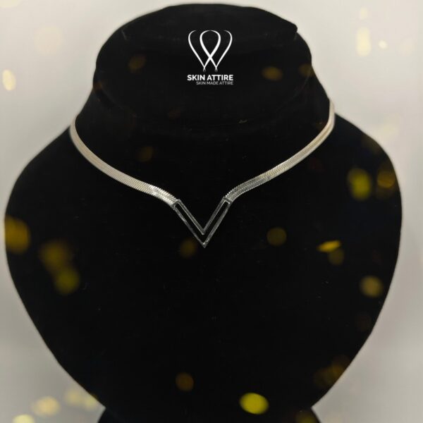 V-Shaped Silver Necklace