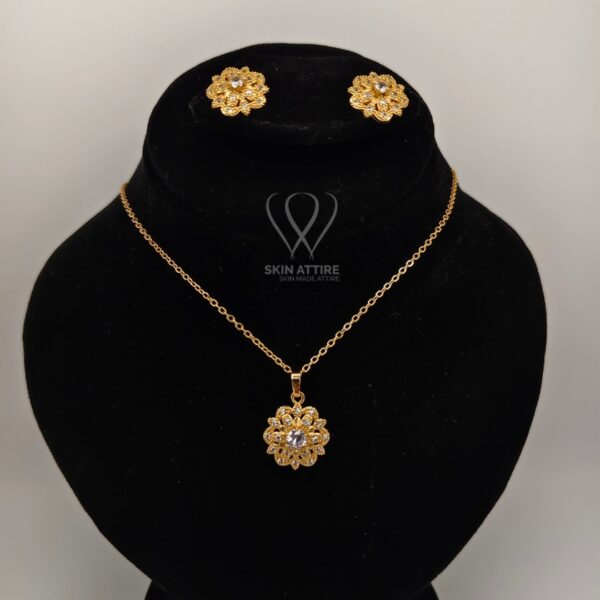Royal Bloom Pendant & Earring Set