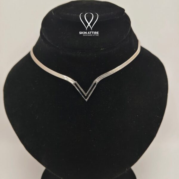 V-Shaped Silver Necklace