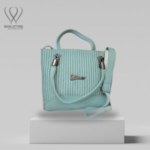 Mint Grace Striped Handbag