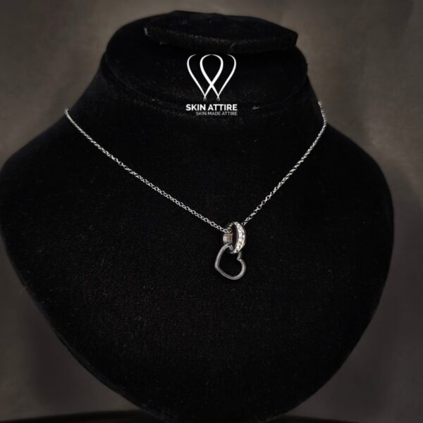 Elegant Silver Heart Necklace