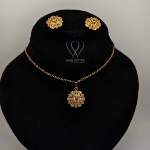 Royal Bloom Pendant & Earring Set