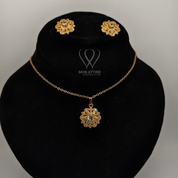 Royal Bloom Pendant & Earring Set