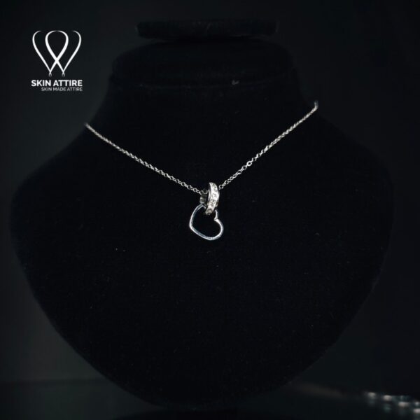 Elegant Silver Heart Necklace